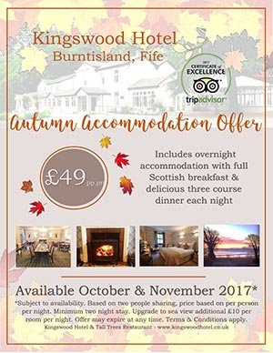 Accommodation offer at The Kingswood Hotel Burntisland Fife Scotland