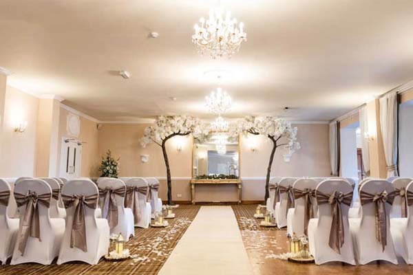 The Kingswood Hotel Burntisland Fife Alexander Suite Wedding setup