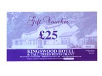 Vouchers available from the Kingswood Hotel Burntisland Fife